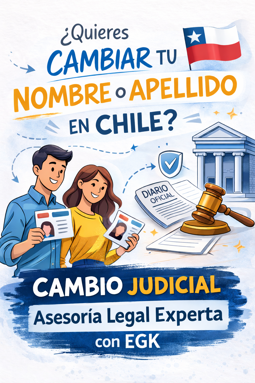 ¿Cuánto cuesta cambiarse el nombre o apellido en Chile? Abogado Cambio de nombre