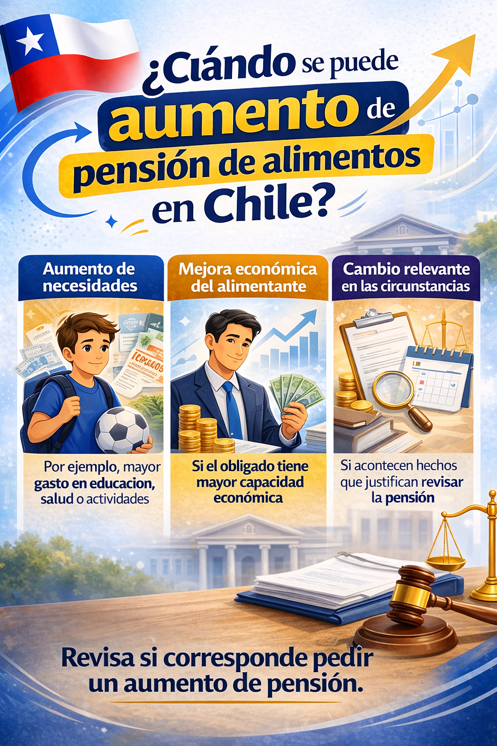 cuándo solicitar aumento de pensión en chile