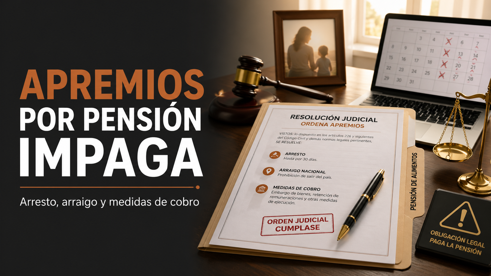apremios por no pago de pension de alimentos