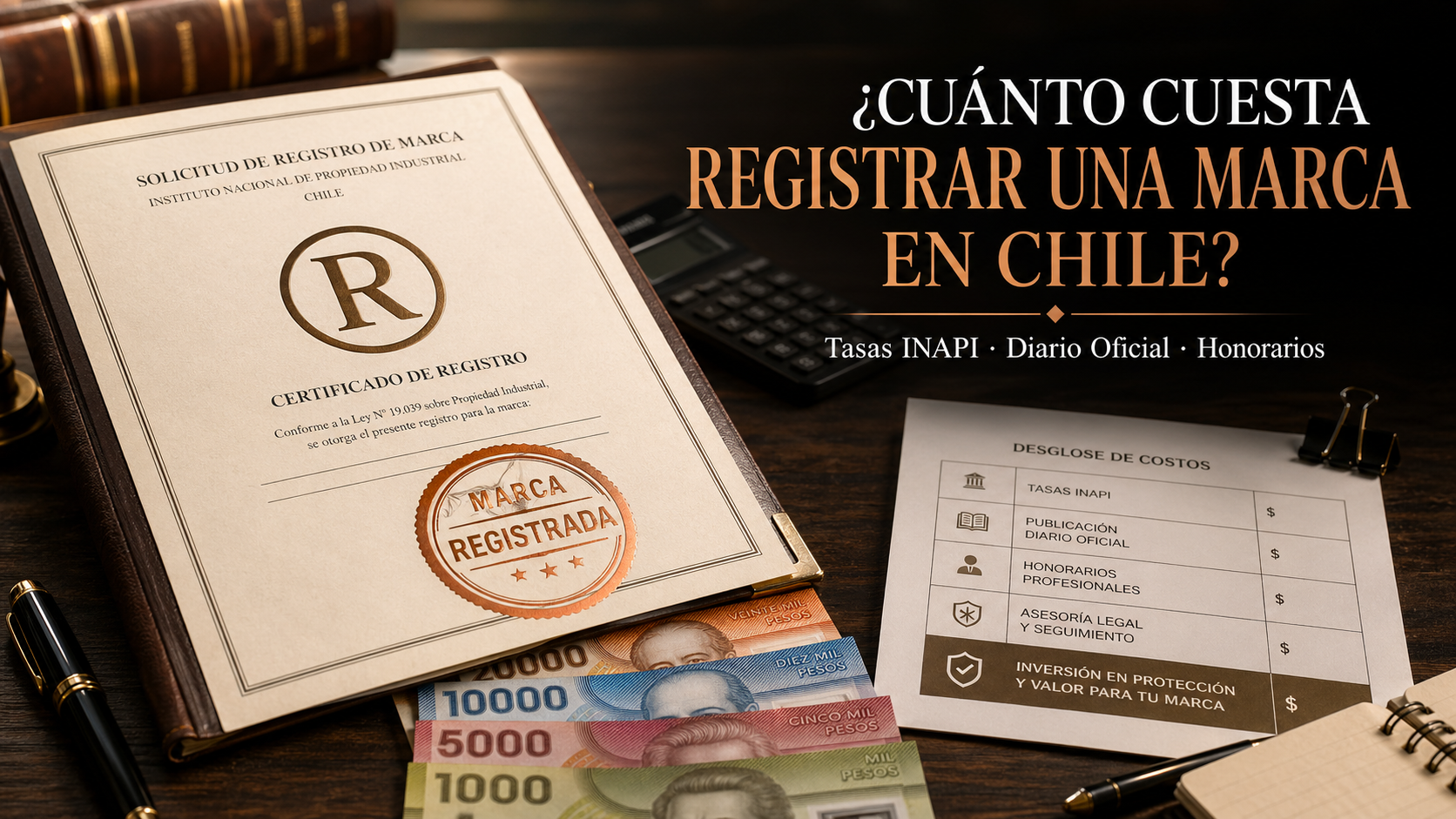 Cuánto cuesta registrar una marca en Chile