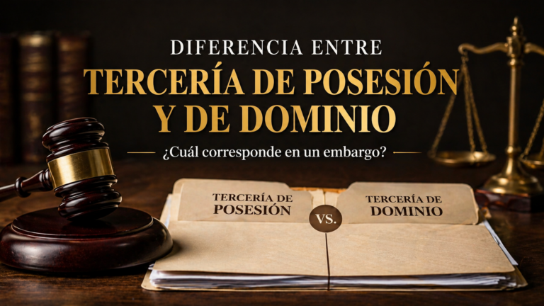 deferencia entre terceria de posesion y de dominio