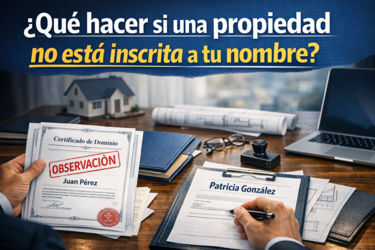 que hacer si no esta inscrita la propiedad a mi nombre