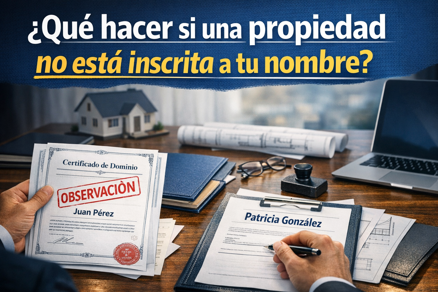 que hacer si no esta inscrita la propiedad a mi nombre