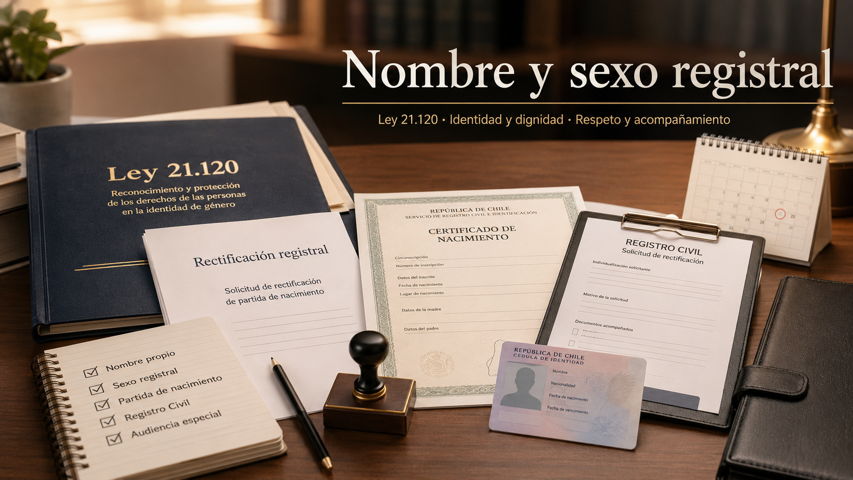 Cambio de nombre y sexo registral por identidad de género en Chile conforme a la Ley 21.120