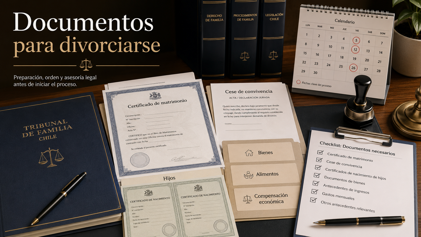 Documentos necesarios para divorciarse en Chile ante el Tribunal de Familia