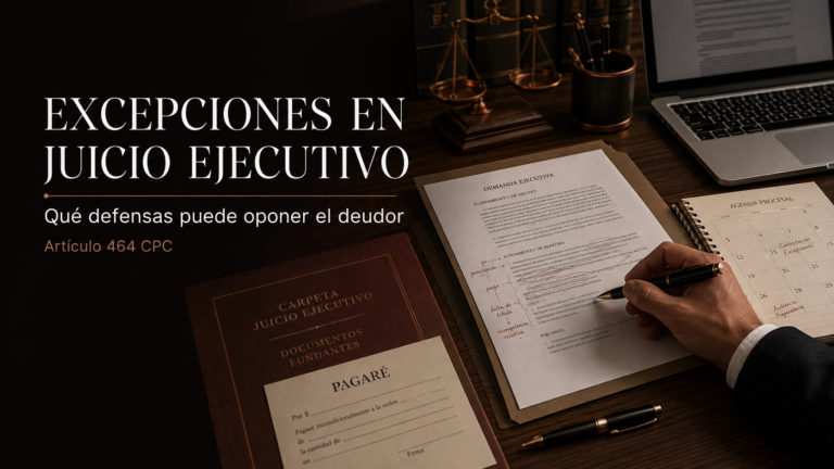 Excepciones en juicio ejecutivo y defensas del deudor en Chile